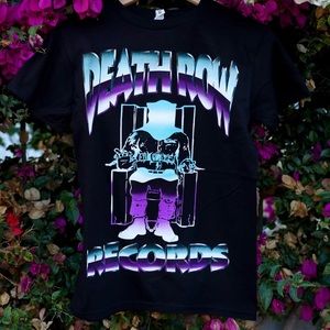 DEATH ROW RECORDS GRAPHIC HIP HOP LABEL TSHIRT